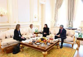 First Lady of Azerbaijan Mehriban Aliyeva met with First Lady of Germany Elke Büdenbender